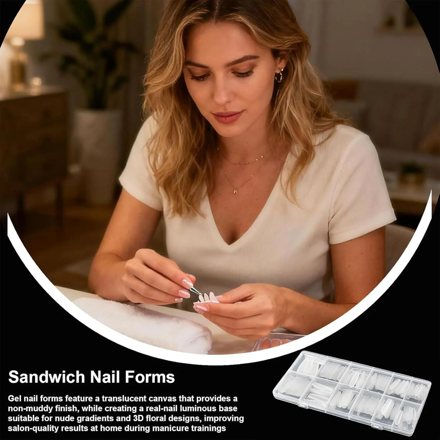 قالب های ناخن اکریلیک - 240 عدد قالب پرس ناخن شفاف، اکستنشن مو ژلی | برای انگشتان پا، استفاده خانگی، سالن حرفه ای، زیبایی و مراقبت شخصی