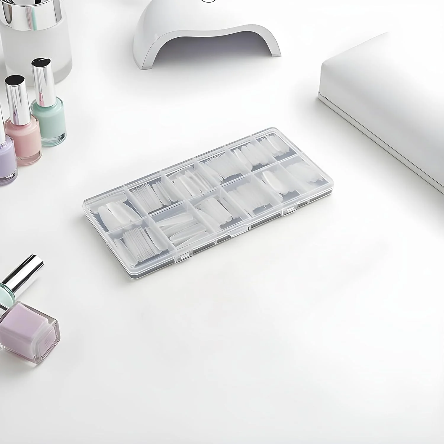 قالب های ناخن اکریلیک - 240 عدد قالب پرس ناخن شفاف، اکستنشن مو ژلی | برای انگشتان پا، استفاده خانگی، سالن حرفه ای، زیبایی و مراقبت شخصی