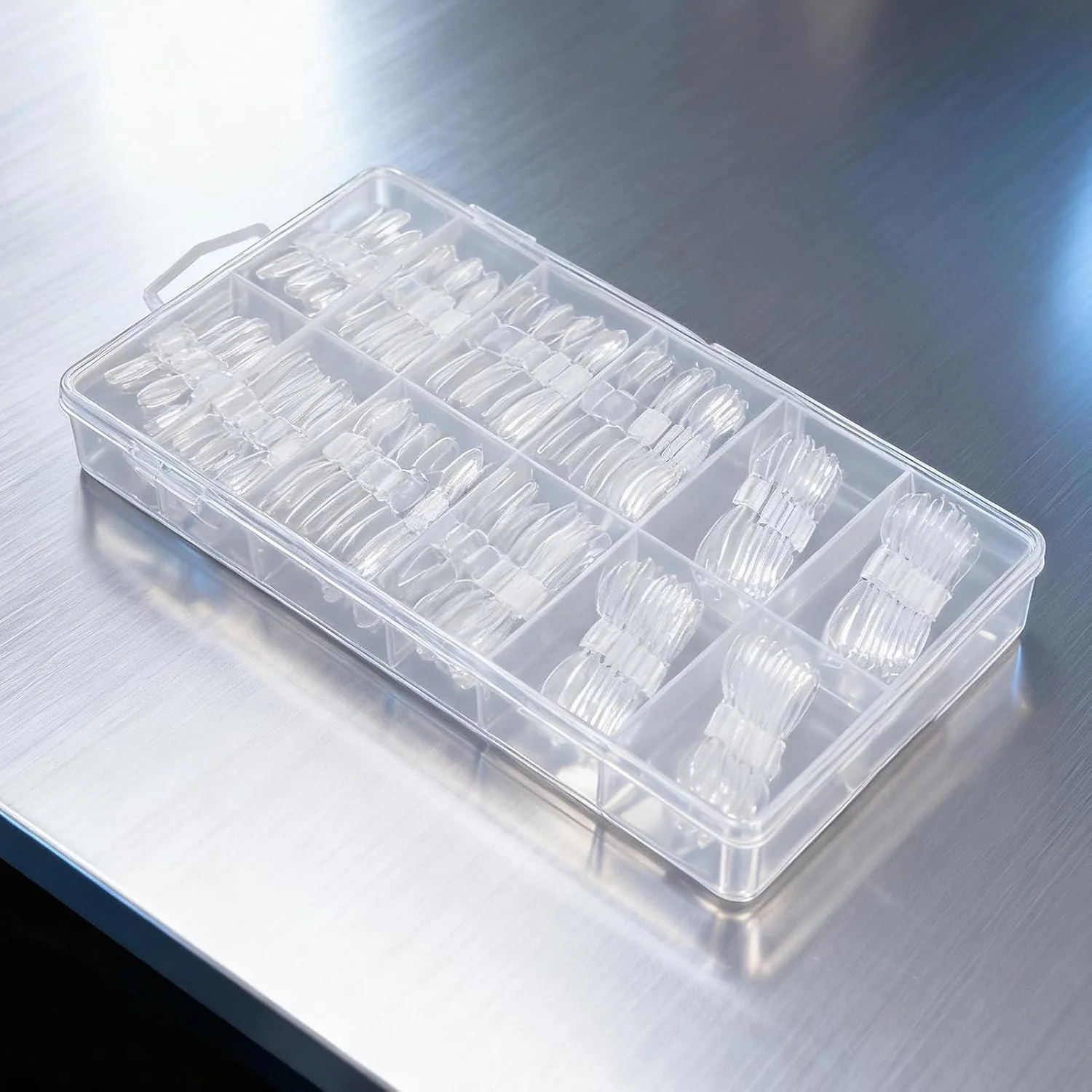 قالب ناخن اکریلیک - 120 عدد قالب شفاف نوک مصنوعی با مقیاس - قالب های ناخن، نوک های اکستنشن قابل استفاده مجدد، برای انگشتان دست و پا، زیبایی، مراقبت شخصی، منزل، حرفه ای