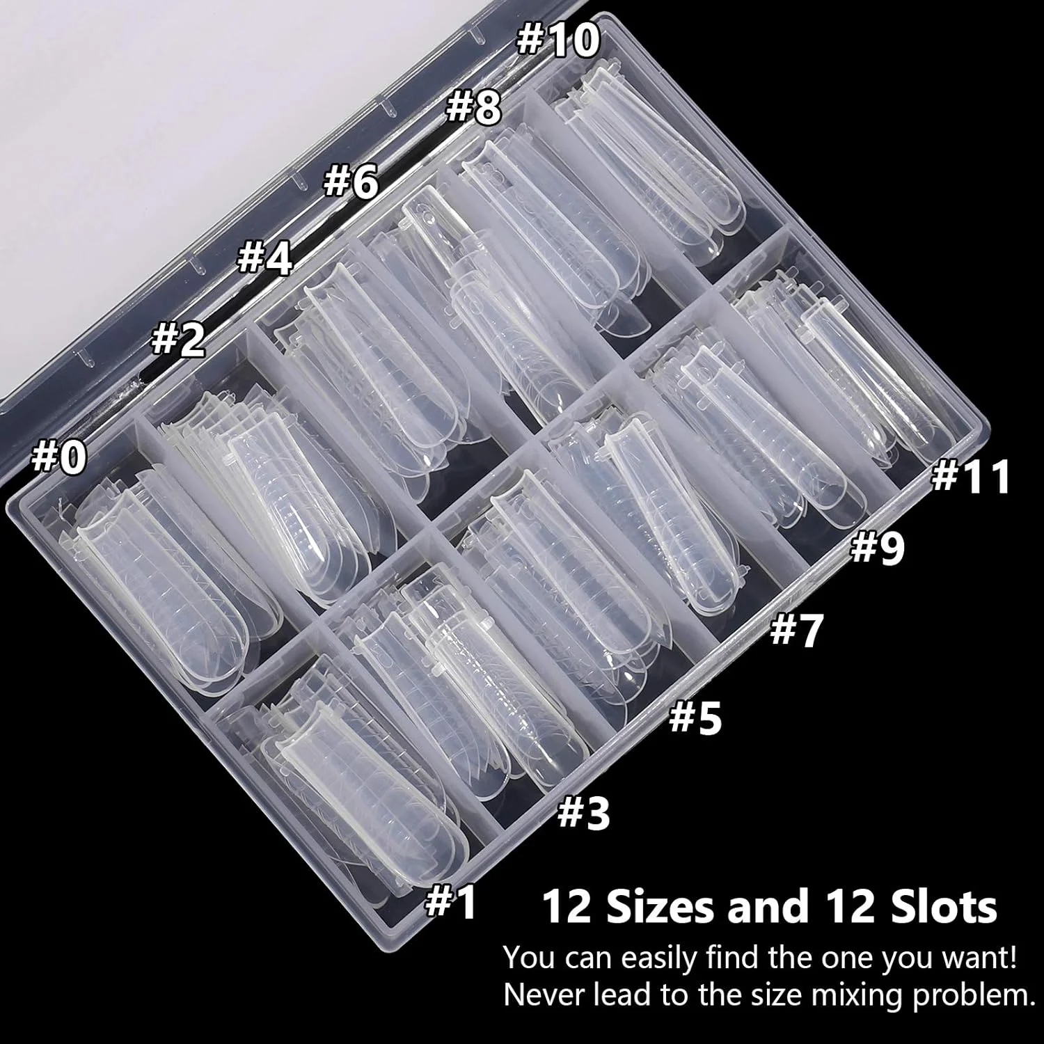 بسته ۱۲۰ عددی قالب ناخن، فرم های دوگانه ناخن پوشش کامل، قالب اکستنشن ناخن برای اکستنشن ژل ناخن پلی