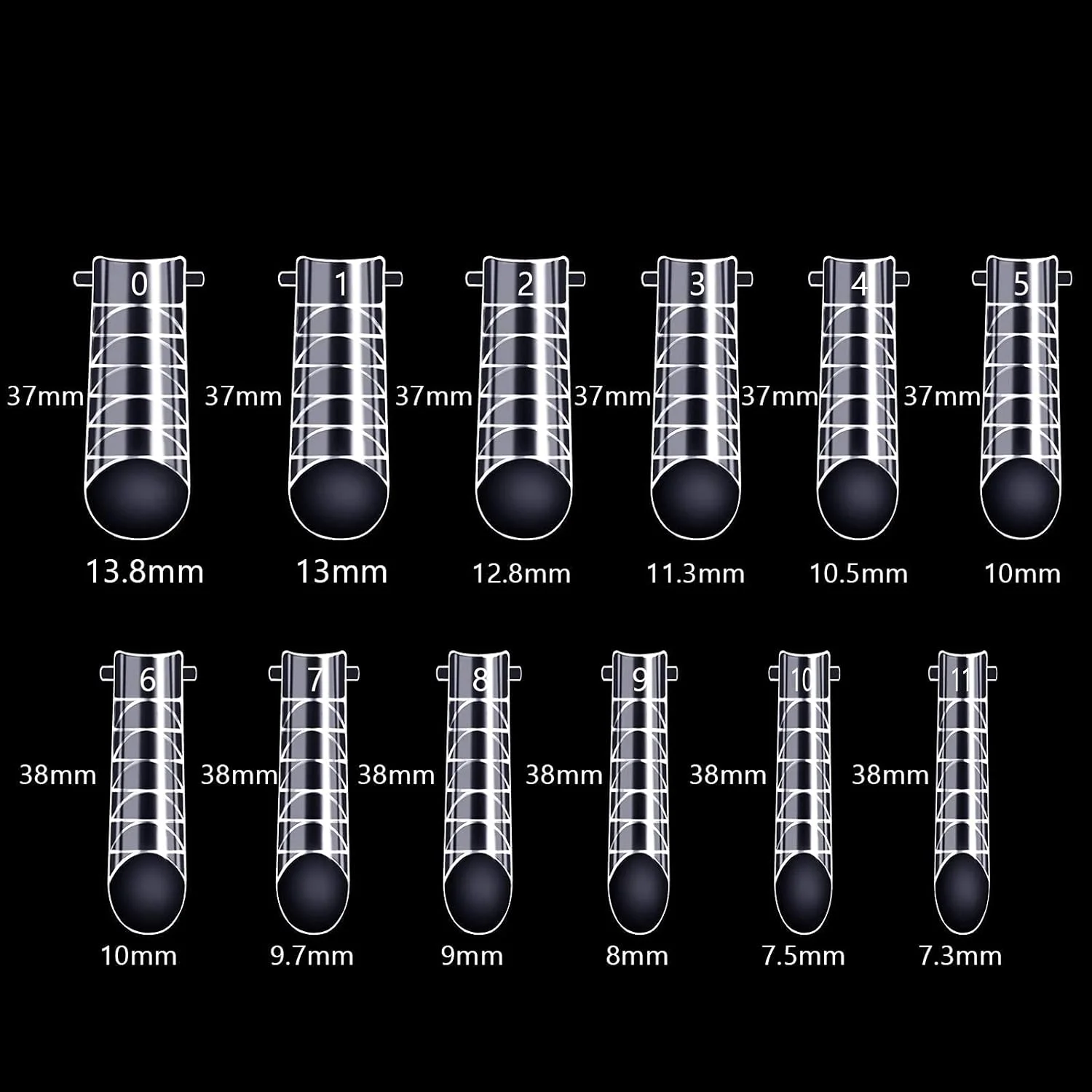 بسته ۱۲۰ عددی قالب ناخن، فرم های دوگانه ناخن پوشش کامل، قالب اکستنشن ناخن برای اکستنشن ژل ناخن پلی
