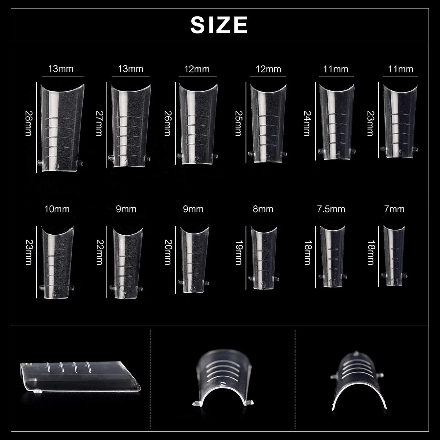 قالب ناخن مصنوعی ژلی و اکریلیک KADS، 120 عددی، پوشش کامل، دارای سایزبندی و مناسب برای طراحی ناخن (مدل 7)