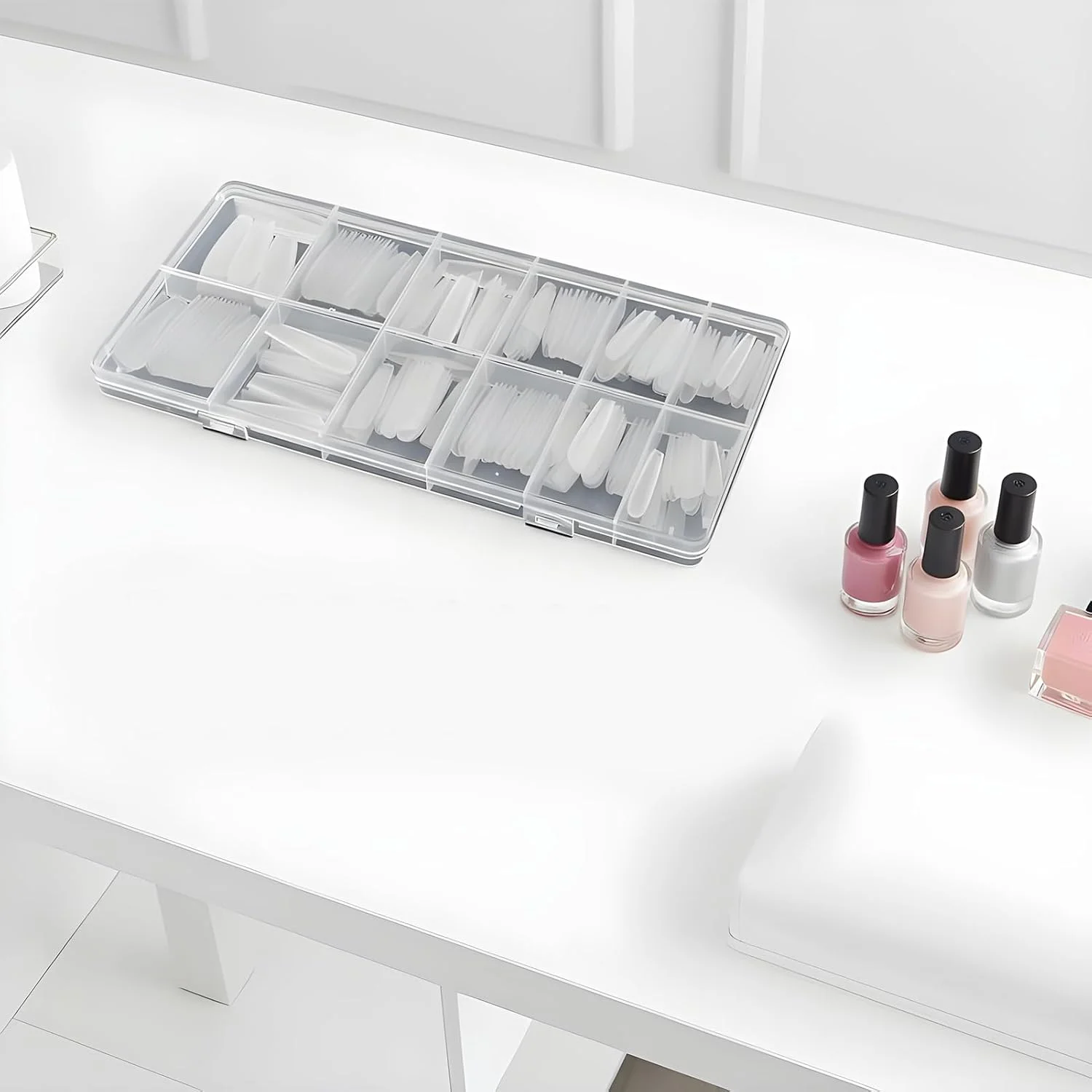 قالب های ناخن اکریلیک | 240 عدد قالب هنری نوک ناخن شفاف | ست اکستنشن ناخن، برای انگشتان دست و پا، مناسب استفاده خانگی، حرفه ای، زیبایی و مراقبت شخصی