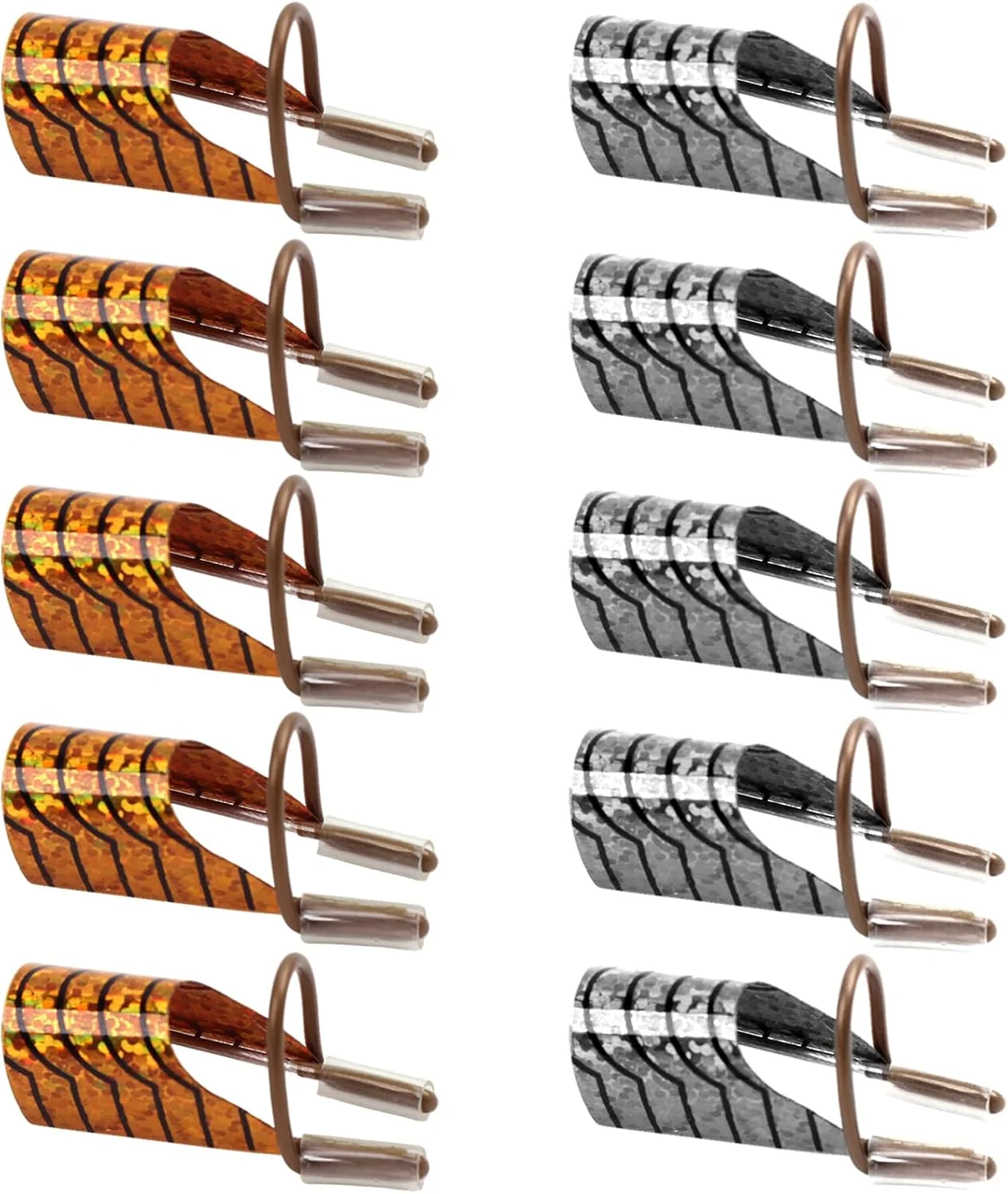 ۱۰ عدد قالب ناخن آلومینیومی، راهنمای اکستنشن ناخن قابل استفاده مجدد، محافظ و ابزار مانیکور برای استفاده در منزل و سالن های طراحی ناخن با ژل UV و اکریلیک