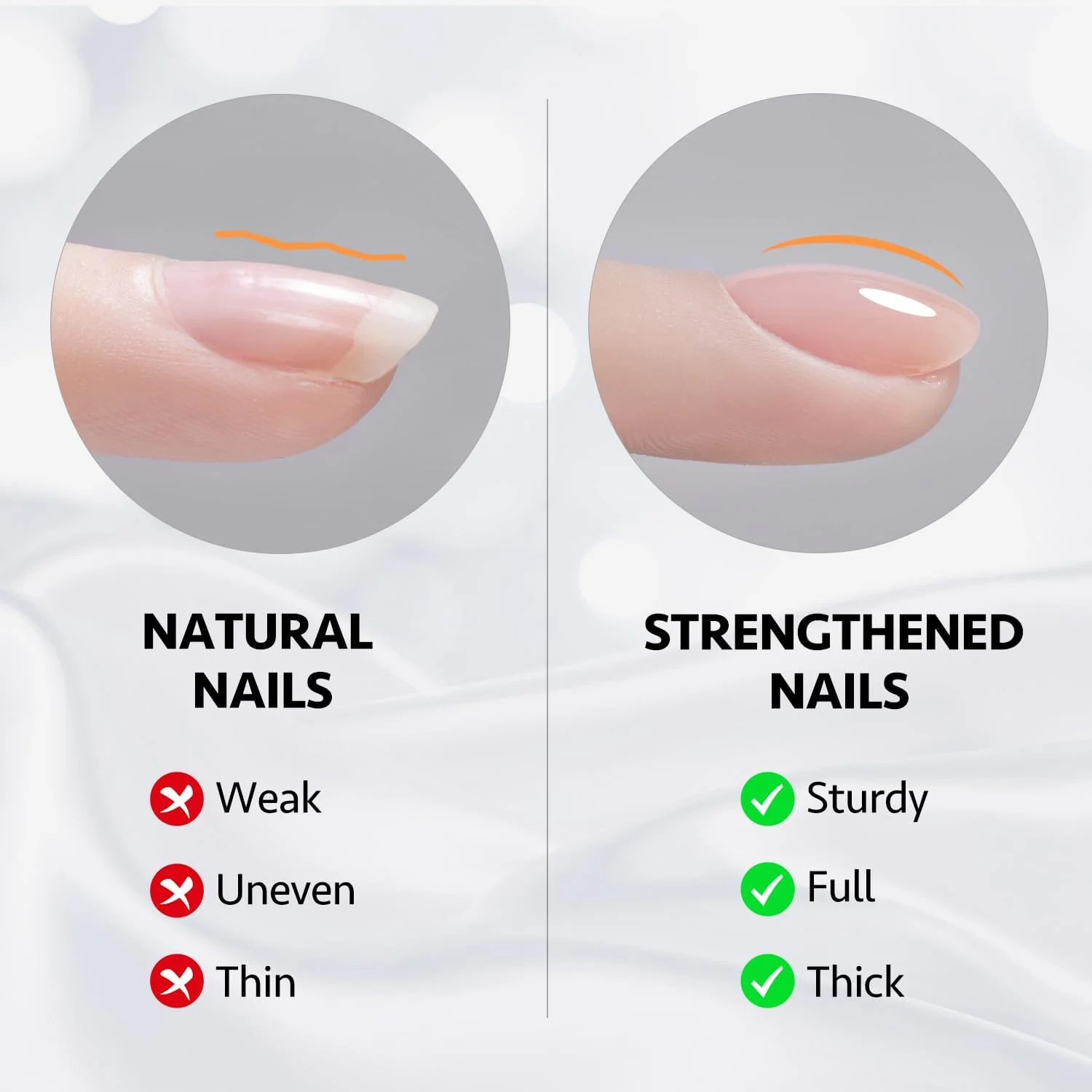 ژل بیلدر ناخن شفاف GAOY، تقویت کننده ناخن در بطری، ژل سخت اکستنشن ناخن، خشک شدن با اشعه UV با ماندگاری طولانی، نیاز به بیس کت و تاپ کت، 2 عدد 16 میلی لیتر