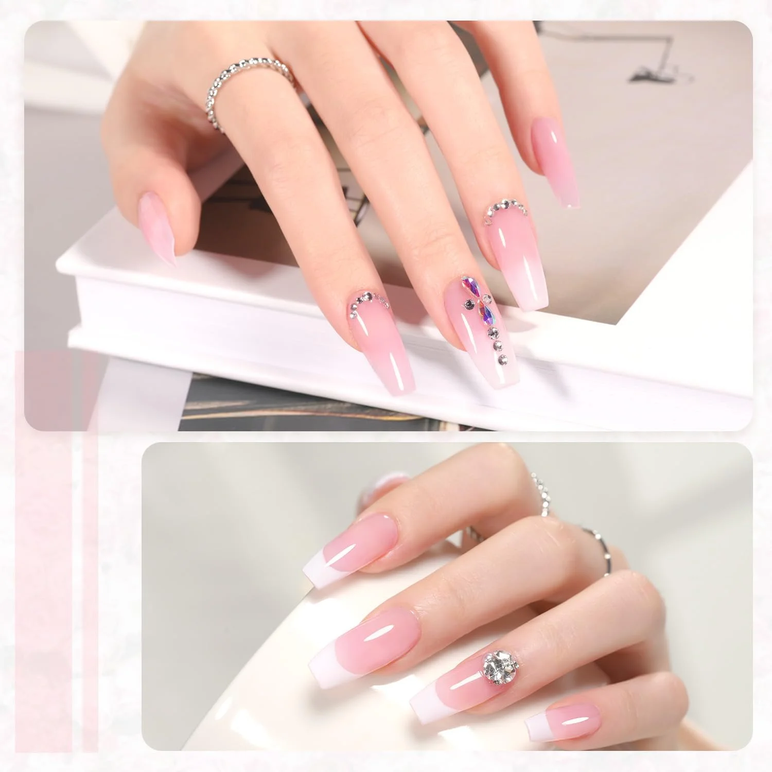 ژل پلی GAOY، ژل 60 گرمی برای اکستنشن ناخن، ژل سازنده صورتی برای تقویت ناخن برای مبتدیان و متخصصان