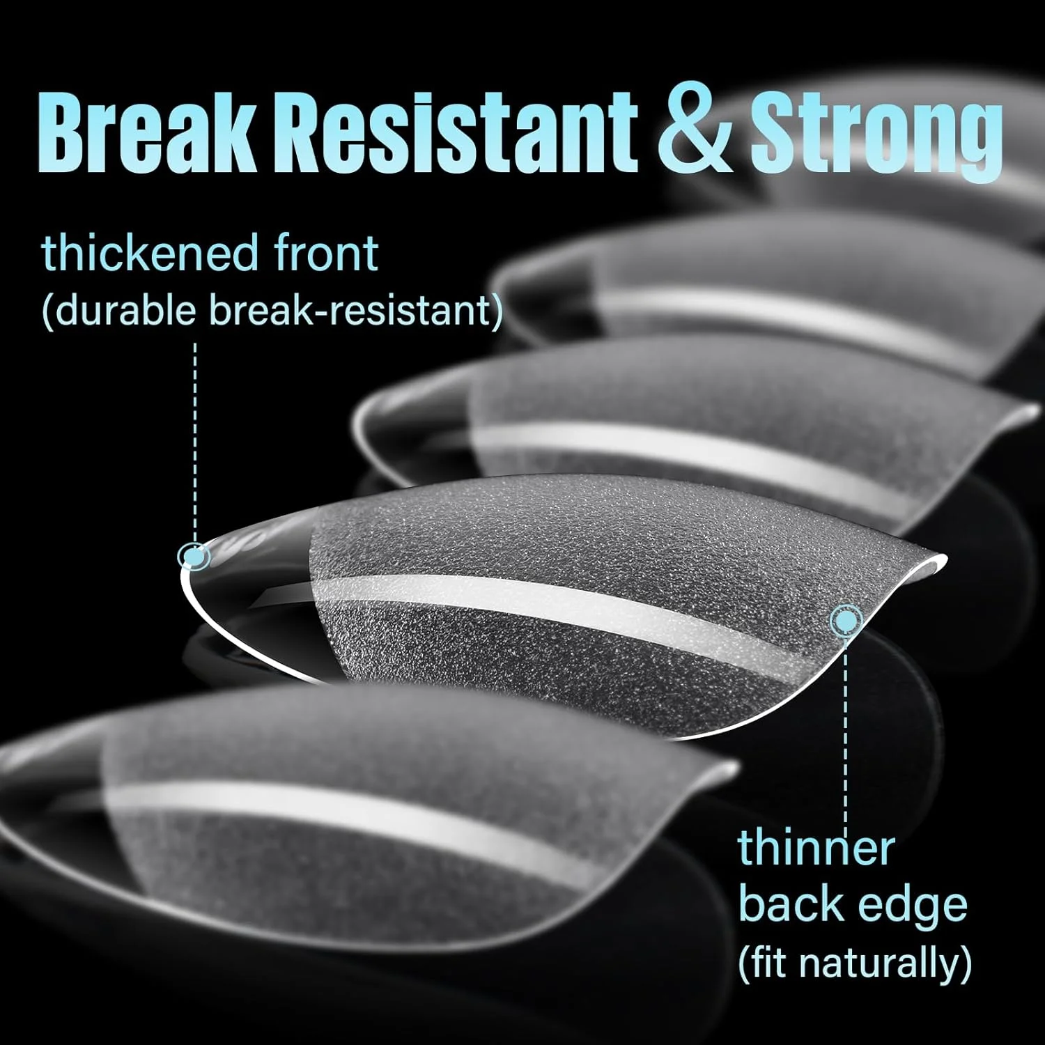 نکات ناخن بادامی کوتاه TOMICCA، 240 عدد نوک ناخن اکریلیک نرم نیمه مات، 12 سایز ناخن های اکریلیک از پیش شکل داده شده، ناخن های مصنوعی پوشش کامل بادامی برای اکستنشن ناخن