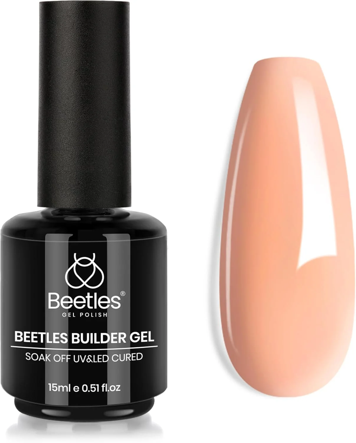 ژل بیلدر ناخن بیتلز 7 در 1، ژله ای، رنگ خنثی و برهنه، تقویت کننده، پوشش نیمه شفاف، اکستنشن ناخن سخت، برس در بطری، نیاز به بیس کت، هدیه برای زنان