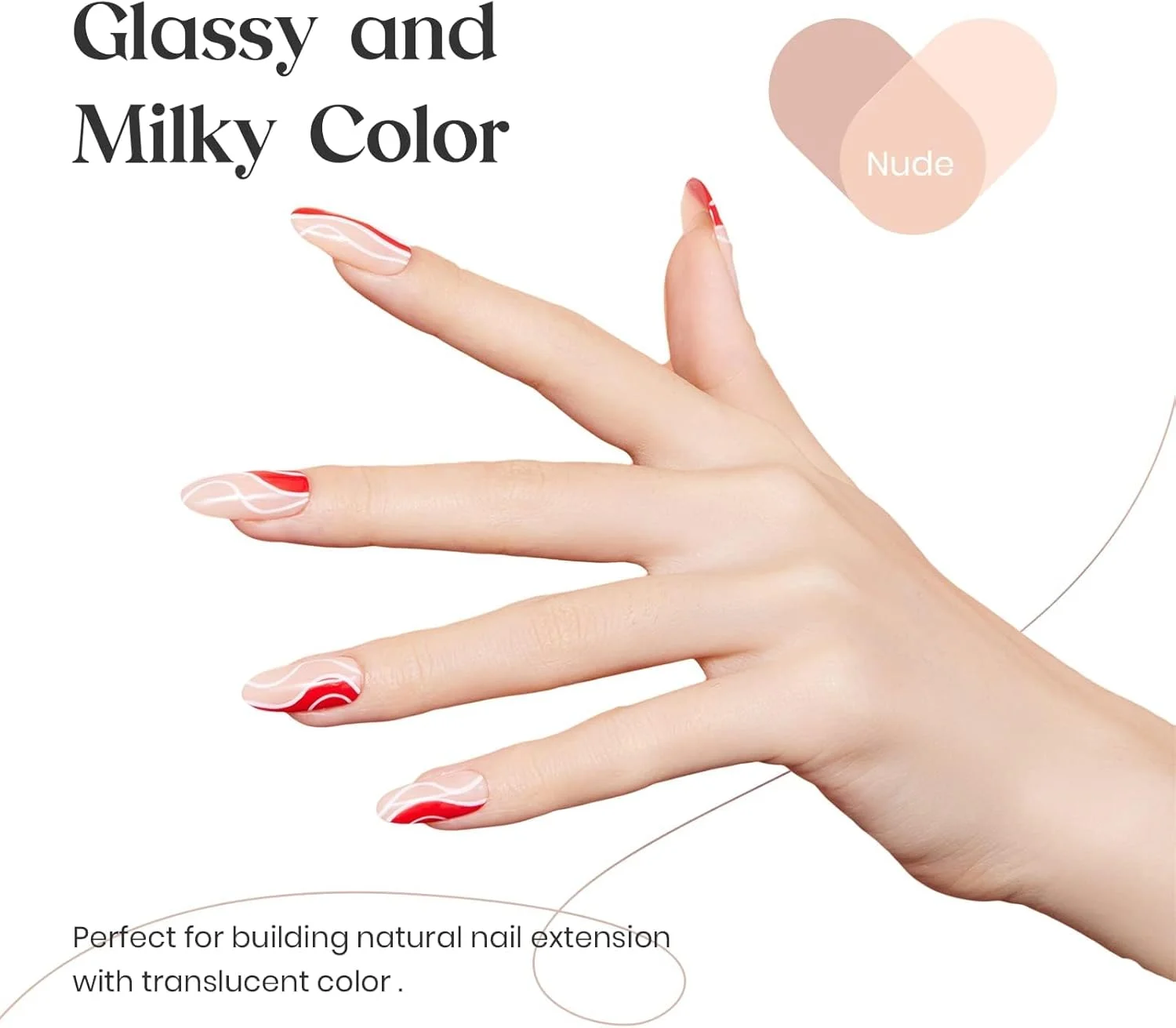 ژل بیلدر ناخن بیتلز 7 در 1، ژله ای، رنگ خنثی و برهنه، تقویت کننده، پوشش نیمه شفاف، اکستنشن ناخن سخت، برس در بطری، نیاز به بیس کت، هدیه برای زنان