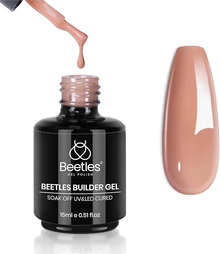 ژل لاک ناخن بیلدر بیتلز 7 در 1 تقویت کننده رنگ قهوه ای برهنه اکستنشن ناخن قابل استفاده با لامپ UV LED، ست هدیه زیبایی DIY برای زنان، پایه ضروری