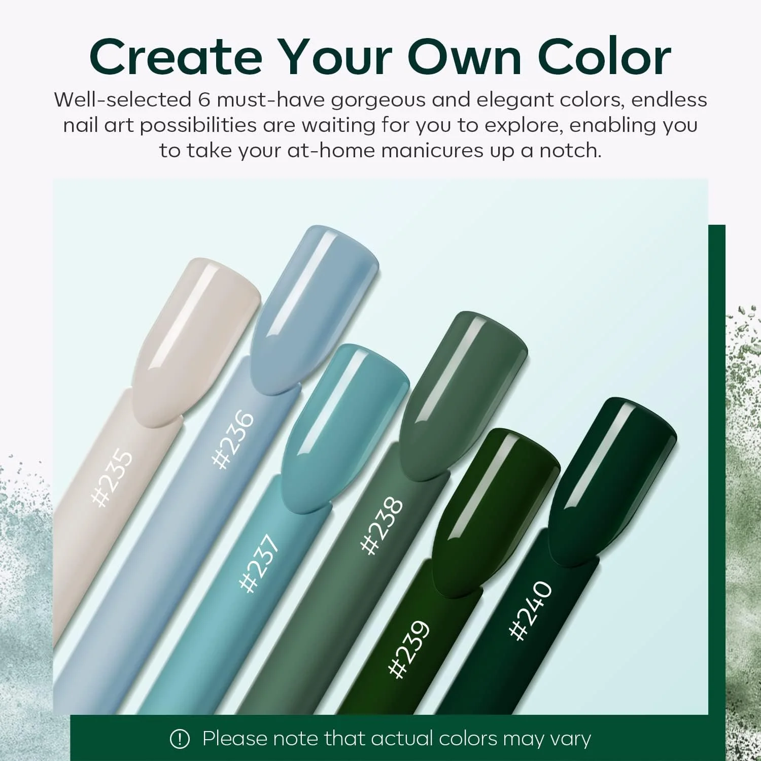 پودر اکریلیک Modelones، سایه های سبز مریم گلی، آبی مه آلود، خاکستری روشن، زیتونی تیره، رنگ های خاکی، کیت ناخن اکریلیک، ناخن های سه بعدی، طراحی ناخن فرانسوی، اکستنشن ناخن، مانیکور سالنی، هدیه روز سنت پاتریک