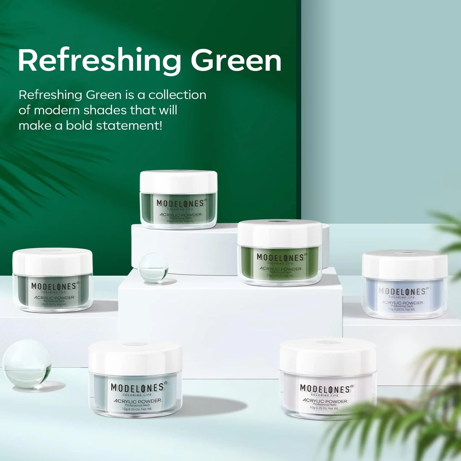 پودر اکریلیک Modelones، سایه های سبز مریم گلی، آبی مه آلود، خاکستری روشن، زیتونی تیره، رنگ های خاکی، کیت ناخن اکریلیک، ناخن های سه بعدی، طراحی ناخن فرانسوی، اکستنشن ناخن، مانیکور سالنی، هدیه روز سنت پاتریک