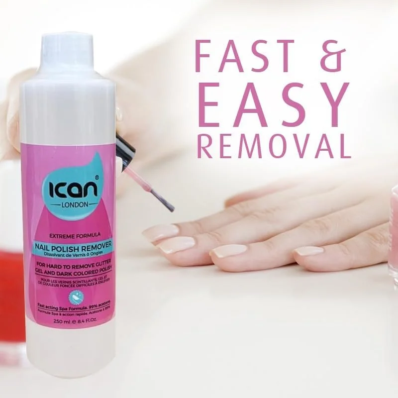 محلول پاک کننده لاک ناخن معطر آیکان لندن فرمول اکستریم 250 میلی لیتر