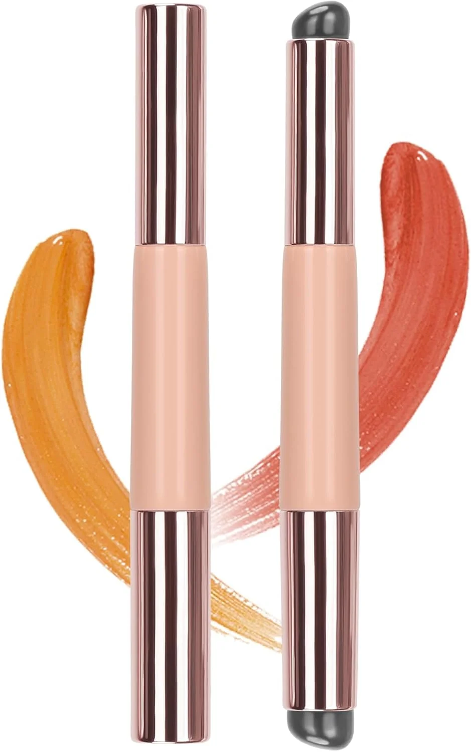 یلاجوی 2 عدد براش لب سیلیکونی، اپلیکاتور لب سیلیکونی دو طرفه ممتاز، با 2 درب، براش آرایشی برای رژ لب مایع، کانسیلر، پخش کننده