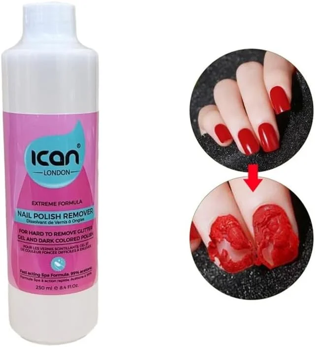 محلول پاک کننده لاک ناخن معطر آیکان لندن فرمول اکستریم 250 میلی لیتر