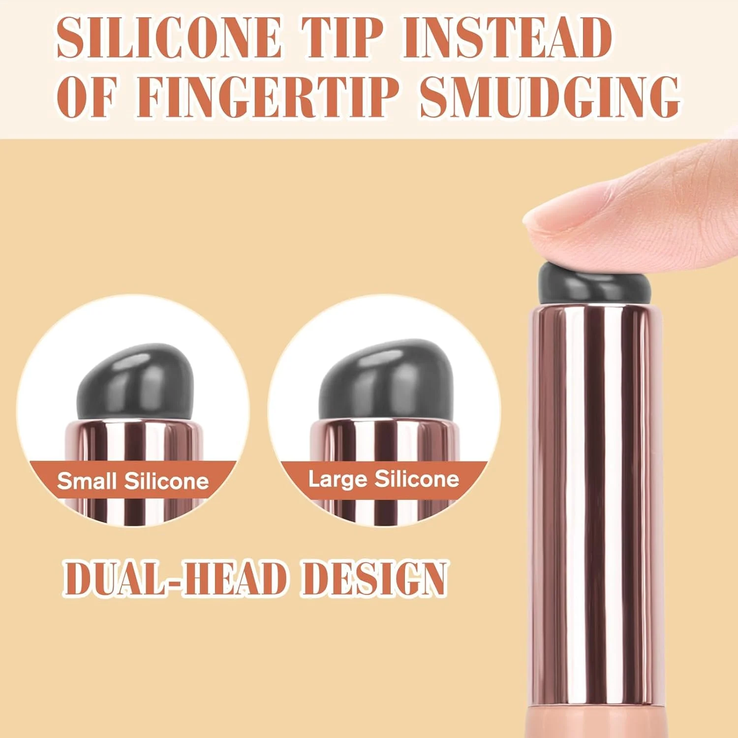 یلاجوی 2 عدد براش لب سیلیکونی، اپلیکاتور لب سیلیکونی دو طرفه ممتاز، با 2 درب، براش آرایشی برای رژ لب مایع، کانسیلر، پخش کننده