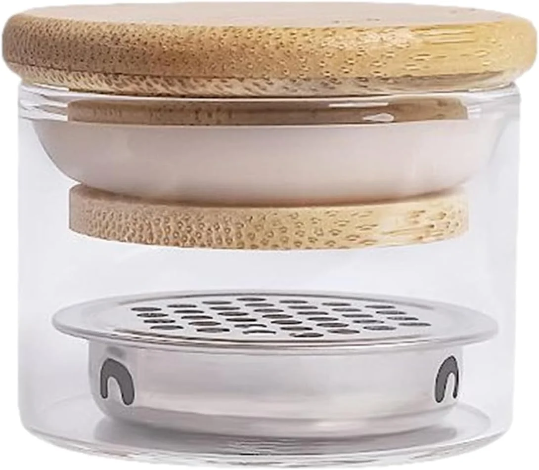 لیوان شستشوی برس ناخن یلاجوی، ظرف دَپِن برای ناخن های اکریلیک، لیوان شستشوی برس ناخن لایه ای با درب