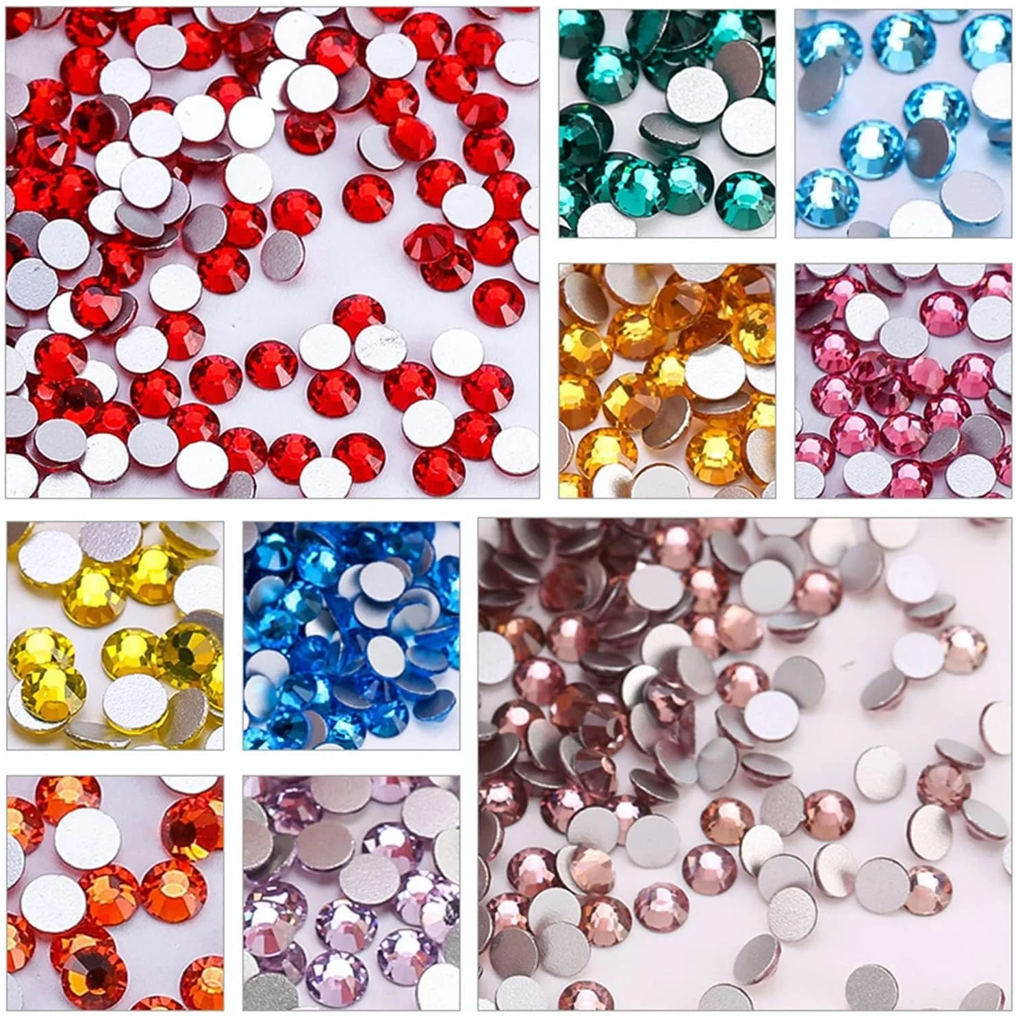 مجموعه مته طراحی ناخن تزویق، 6 جعبه لوازم جانبی الماس طراحی ناخن 12 رنگ، نگین های طراحی ناخن سایز 1.5-6 میلی متر، کریستال های جواهرات تخت برای تزئین ناخن کیت نگین های گرد رنگی مخلوط مجموعه مته طراحی ناخن تزویق، 6 جعبه لوازم جانبی الماس طراحی ناخن 12 رنگ، نگین های طراحی ناخن سایز 1.5-6 میلی متر، کریستال های جواهرات تخت برای تزئین ناخن کیت نگین های گرد رنگی مخلوط