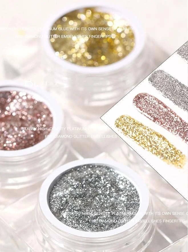 لاک ژل ناخن اکلیلی تزویق، 3 جعبه طلایی، نقره ای، رزگلد سه بعدی، لاک ژل کروم پلاتینیوم هولوگرافیک، ژل طراحی ناخن لاک ژل ناخن اکلیلی تزویق، 3 جعبه طلایی، نقره ای، رزگلد سه بعدی، لاک ژل کروم پلاتینیوم هولوگرافیک، ژل طراحی ناخن