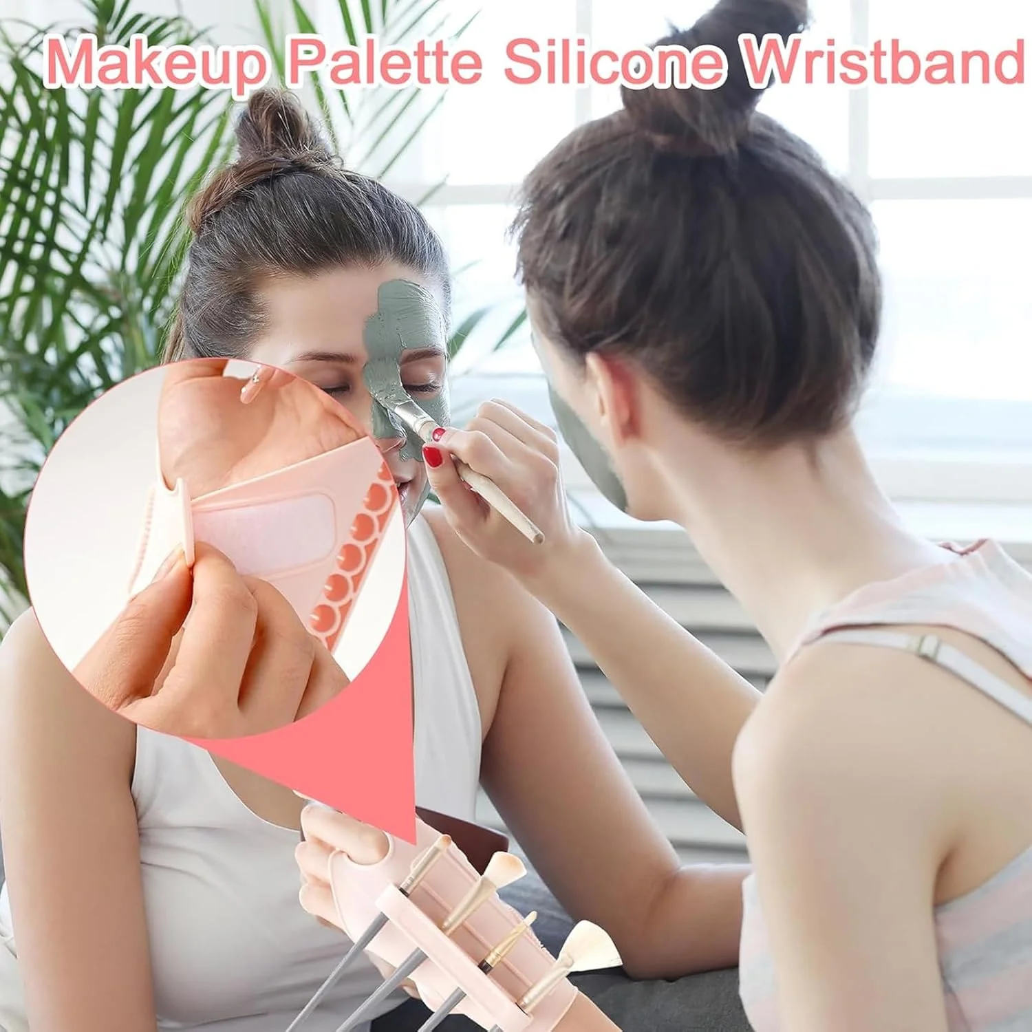 پالت ترکیب رنگ آرایشی تزویق با بند مچی، کیف مسافرتی سیلیکونی برس آرایشی، ابزار بند دار جعبه نمایش لوازم آرایشی حرفه ای برای پالت رنگدانه هنر آرایش ناخن، تمیز کننده آسان (صورتی) پالت ترکیب رنگ آرایشی تزویق با بند مچی، کیف مسافرتی سیلیکونی برس آرایشی، ابزار بند دار جعبه نمایش لوازم آرایشی حرفه ای برای پالت رنگدانه هنر آرایش ناخن، تمیز کننده آسان (صورتی)