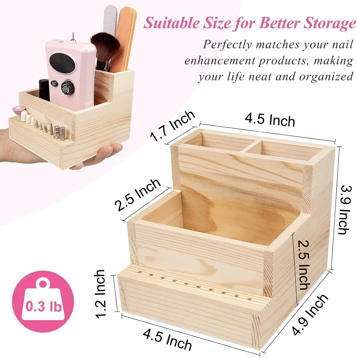 نگهدارنده سر سوهان ناخن تزویق، سازمان دهنده بادوام سر سوهان پولیش و سنگ زنی هنر ناخن، جعبه نگهداری و نمایشگر چوبی 10 سوراخه دستگاه سوهان ناخن، برای استفاده خانگی، سالن ناخن نگهدارنده سر سوهان ناخن تزویق، سازمان دهنده بادوام سر سوهان پولیش و سنگ زنی هنر ناخن، جعبه نگهداری و نمایشگر چوبی 10 سوراخه دستگاه سوهان ناخن، برای استفاده خانگی، سالن ناخن