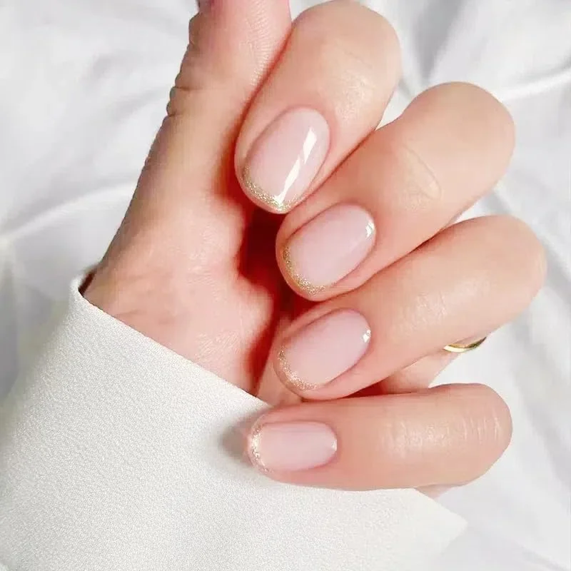 ناخن مصنوعی مربعی کوتاه تزویق، ناخن های صورتی با نوک فرانسوی و طرح های اکلیلی حاشیه طلایی، ناخن های اکریلیک با روکش ژل براق، کیت چسب ناخن قابل استفاده مجدد ناخن مصنوعی مربعی کوتاه تزویق، ناخن های صورتی با نوک فرانسوی و طرح های اکلیلی حاشیه طلایی، ناخن های اکریلیک با روکش ژل براق، کیت چسب ناخن قابل استفاده مجدد