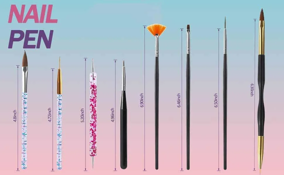 مجموعه قلم موی طراحی ناخن تزویق، ابزار طراحی ناخن، ابزار نقطه گذاری طراحی ناخن، برس گرد و غبار، برس خط کشی بلند برای طراحی لاک ژل ناخن (31 عدد) مجموعه قلم موی طراحی ناخن تزویق، ابزار طراحی ناخن، ابزار نقطه گذاری طراحی ناخن، برس گرد و غبار، برس خط کشی بلند برای طراحی لاک ژل ناخن (31 عدد)