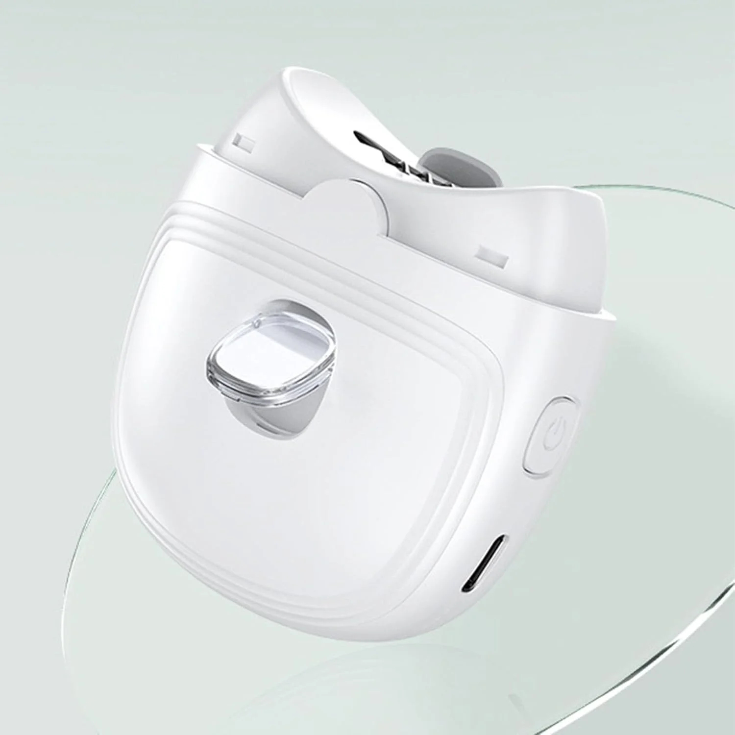 ناخن گیر اتوماتیک قابل حمل Cryfokt، ناخن گیر سریع 2 سرعته با شارژ USB برای نوزادان و بزرگسالان (سفید)