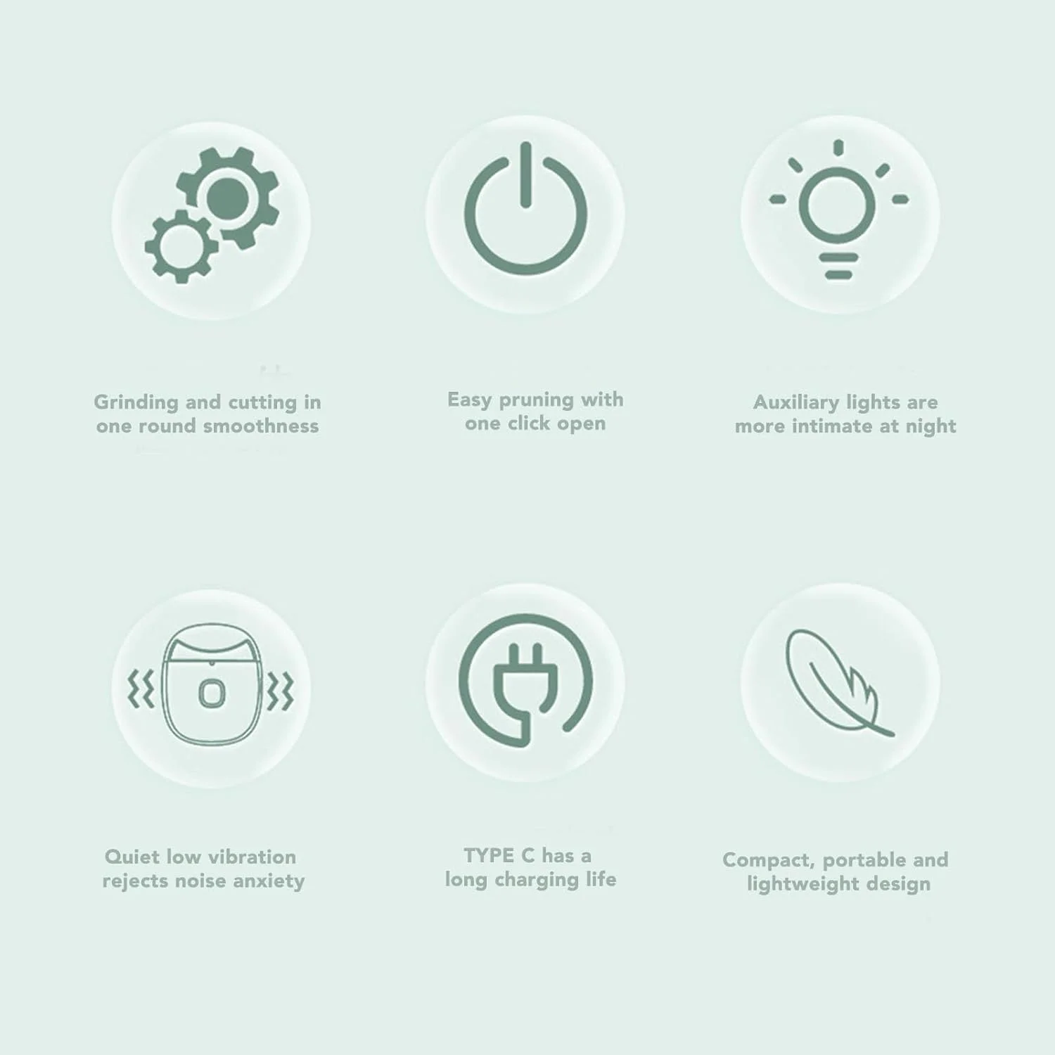 ناخن گیر برقی اتوماتیک قابل حمل Cryfokt، دارای 2 سرعت، شارژ سریع USB، مناسب برای نوزادان و بزرگسالان (سبز چای)