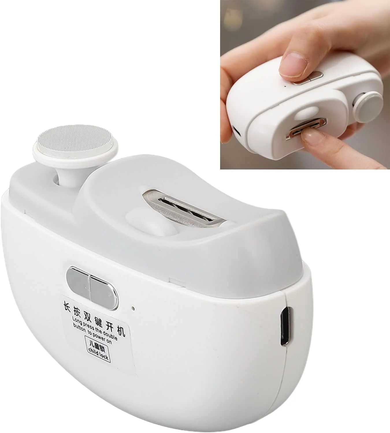 ناخن گیر برقی Cryfokt، ابزار مانیکور اتوماتیک قابل شارژ، دستگاه ایمن برای کوتاه کردن ناخن ناخن گیر برقی Cryfokt، ابزار مانیکور اتوماتیک قابل شارژ، دستگاه ایمن برای کوتاه کردن ناخن