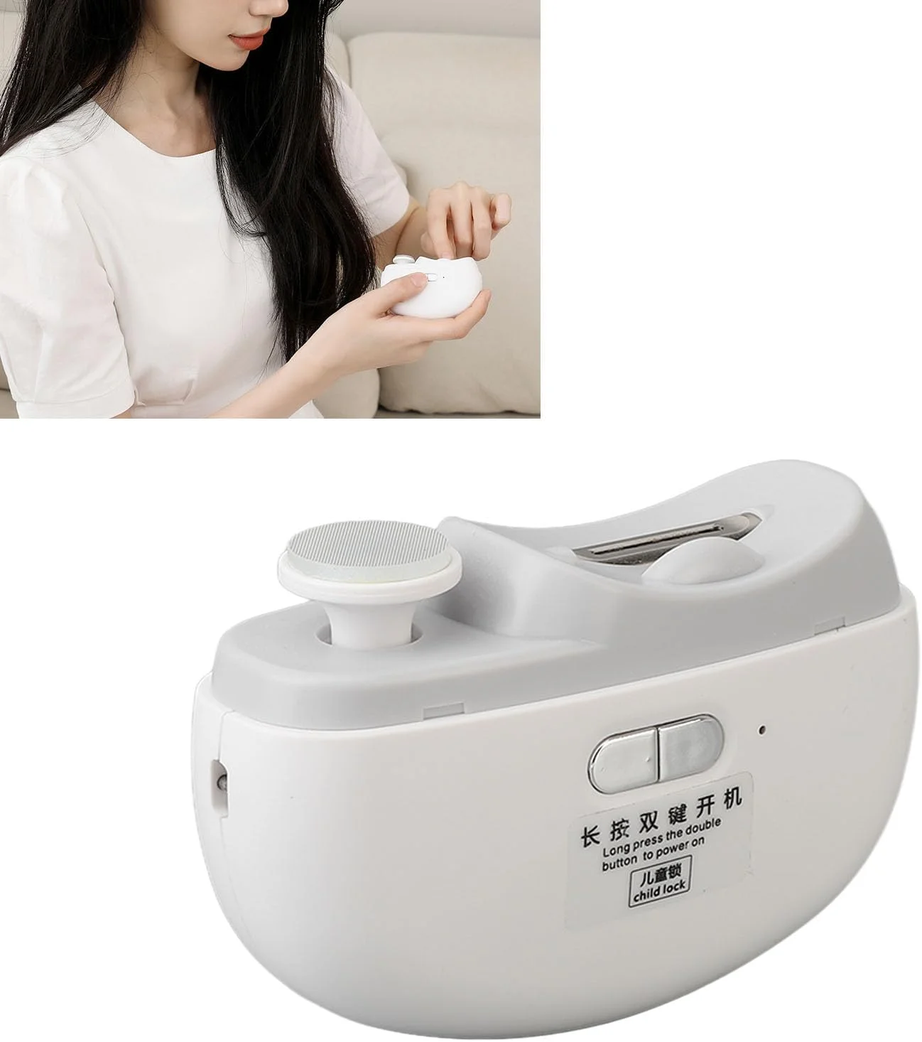 ناخن گیر برقی Cryfokt، ابزار مانیکور اتوماتیک قابل شارژ، دستگاه ایمن برای کوتاه کردن ناخن ناخن گیر برقی Cryfokt، ابزار مانیکور اتوماتیک قابل شارژ، دستگاه ایمن برای کوتاه کردن ناخن