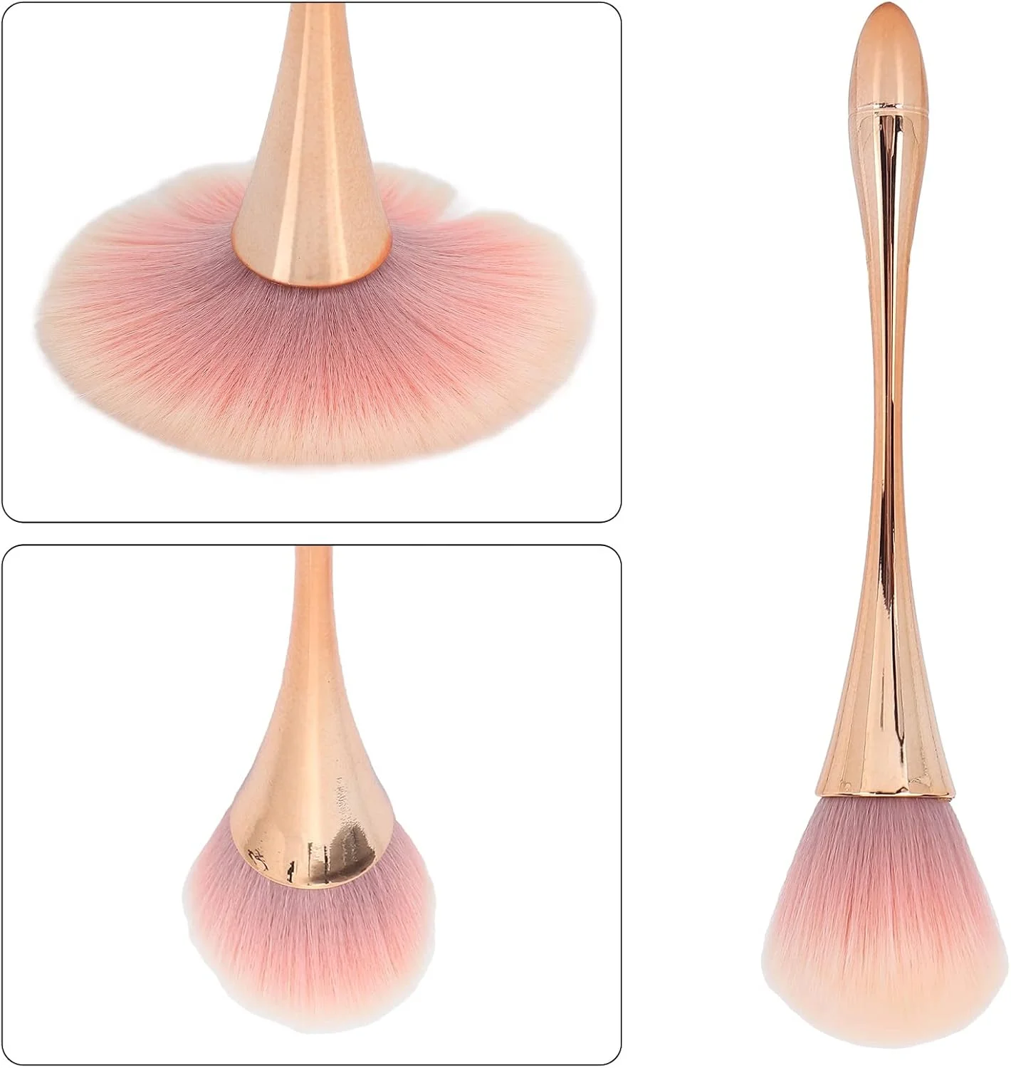 براش آرایشی Cryfokt، براش پودر نرم و کرکی، گردگیر برای مانیکور طلایی، دسته ارگونومیک، مقاوم در برابر سایش، چند منظوره برای طراحی ناخن و آرایش براش آرایشی Cryfokt، براش پودر نرم و کرکی، گردگیر برای مانیکور طلایی، دسته ارگونومیک، مقاوم در برابر سایش، چند منظوره برای طراحی ناخن و آرایش