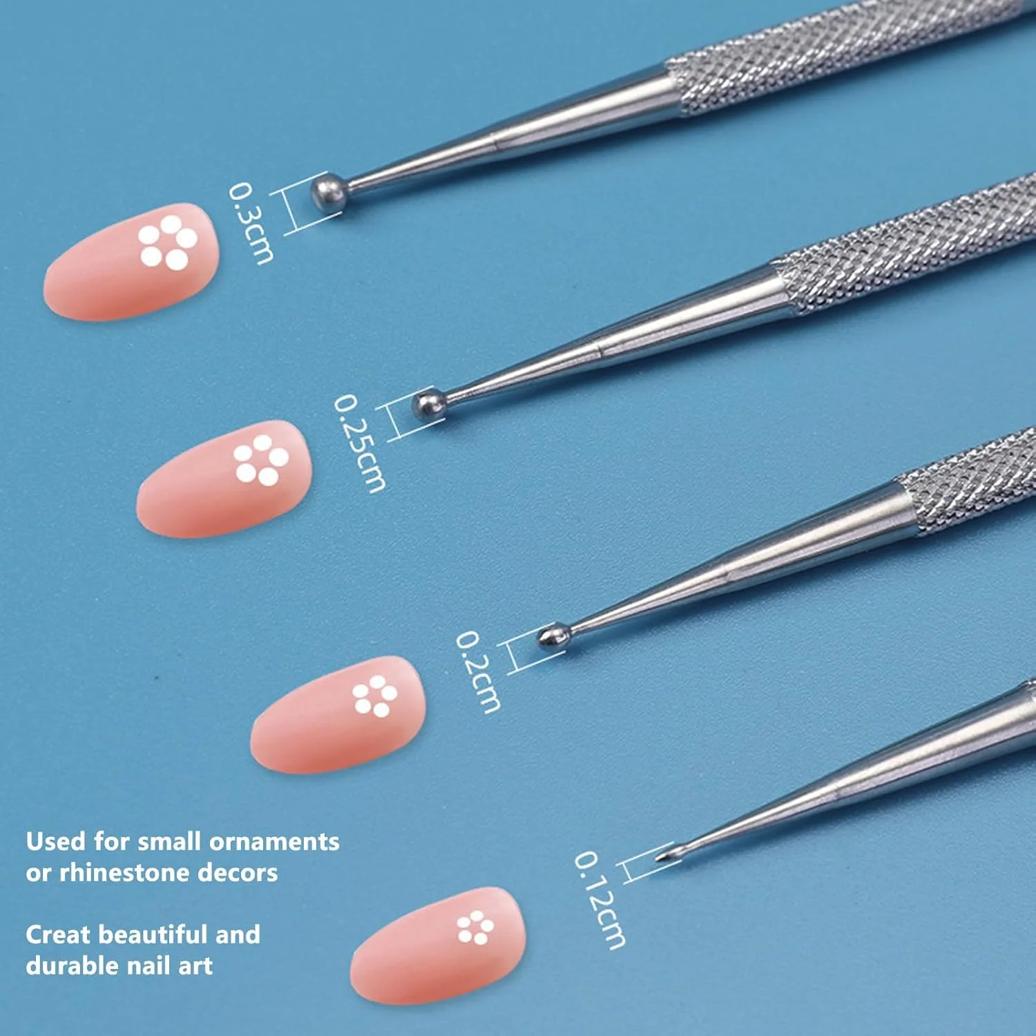 ست ابزار طراحی ناخن Cryfokt شامل ۸ عدد قلم نقطه گذاری، قلم طراحی دو سر برای طراحی و مانیکور ناخن به همراه جعبه نگهداری، مناسب برای طراحی های DIY ناخن ست ابزار طراحی ناخن Cryfokt شامل ۸ عدد قلم نقطه گذاری، قلم طراحی دو سر برای طراحی و مانیکور ناخن به همراه جعبه نگهداری، مناسب برای طراحی های DIY ناخن