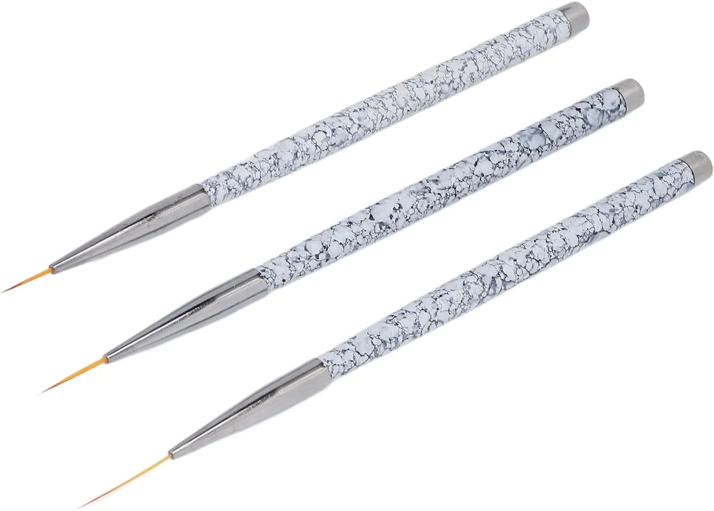 ست قلم موی طراحی ناخن Cryfokt، دسته طرح سنگ مرمر، مناسب برای استفاده حرفه ای در خانه و فروشگاه