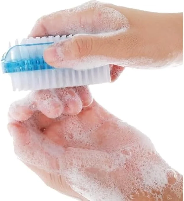 برس ناخن صورتی Fitto - ابزار تمیز کننده ناخن برای مانیکور و پدیکور، برس تمیز کننده ناخن و کوتیکول، قابل شستشو و مناسب مسافرت