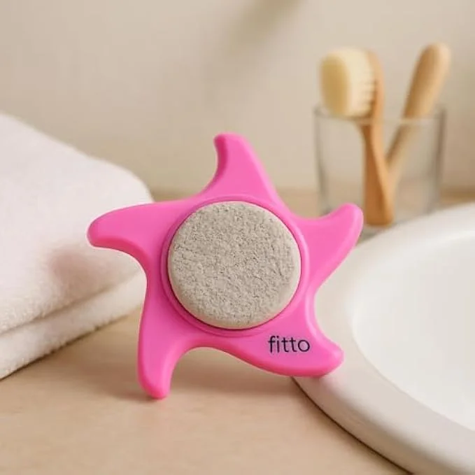 مجموعه برس ناخن و سنگ پا فیتو - سوهان پدیکور، سنگ دو طرفه دسته دار و برس تمیز کننده ناخن