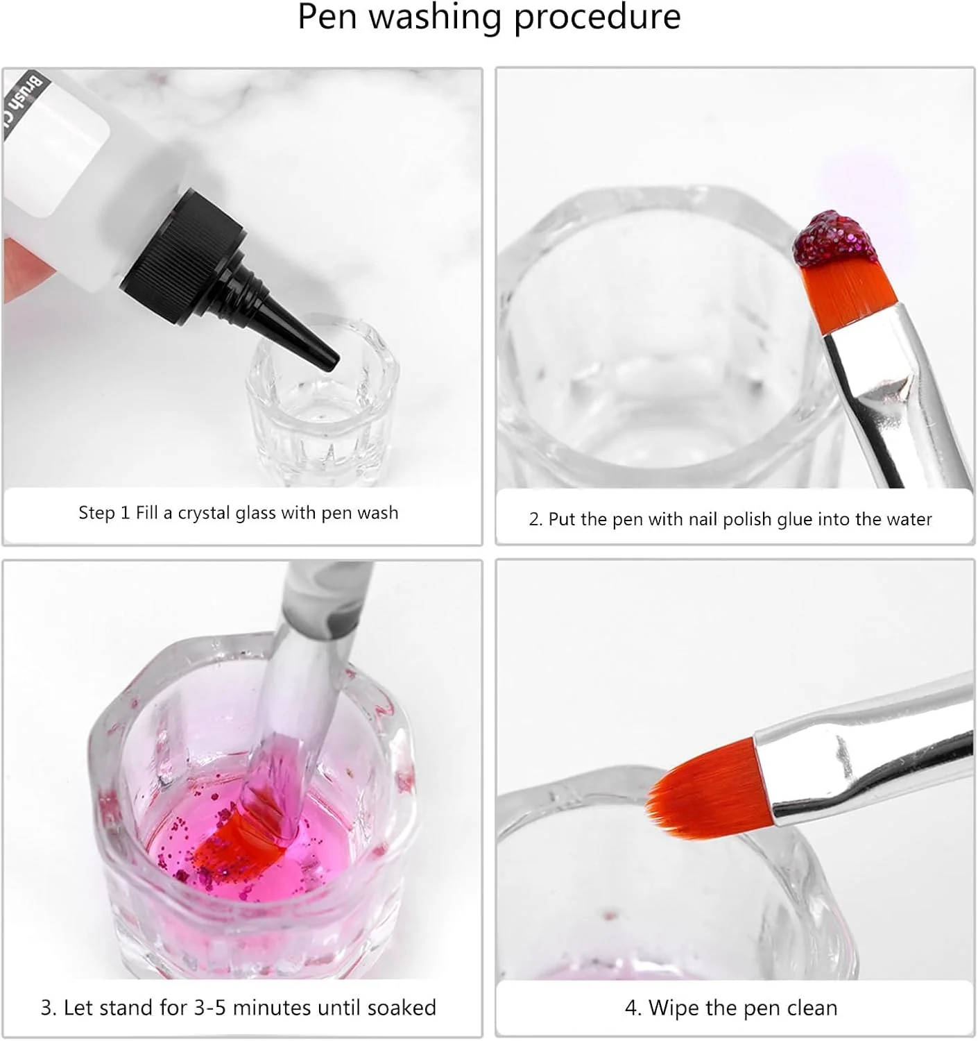 مجموعه 2 عددی قلم شوی برس ناخن با قابلیت تمیز کنندگی سریع، ابزار طراحی ناخن با آب برای محافظت و تغذیه موهای برس، قلم شوی 60 میلی لیتری برای محافظت و تغذیه موهای برس مجموعه 2 عددی قلم شوی برس ناخن با قابلیت تمیز کنندگی سریع، ابزار طراحی ناخن با آب برای محافظت و تغذیه موهای برس، قلم شوی 60 میلی لیتری برای محافظت و تغذیه موهای برس