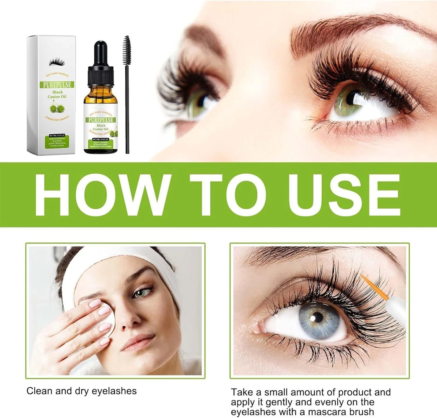 روغن کرچک ارگانیک برای مژه و ابرو، تقویت کننده مژه 10 میلی لیتری با برس اپلیکاتور، روغن رشد طبیعی برای موهای سالم، ناخن ها و حالت دهنده ابرو روغن کرچک ارگانیک برای مژه و ابرو، تقویت کننده مژه 10 میلی لیتری با برس اپلیکاتور، روغن رشد طبیعی برای موهای سالم، ناخن ها و حالت دهنده ابرو