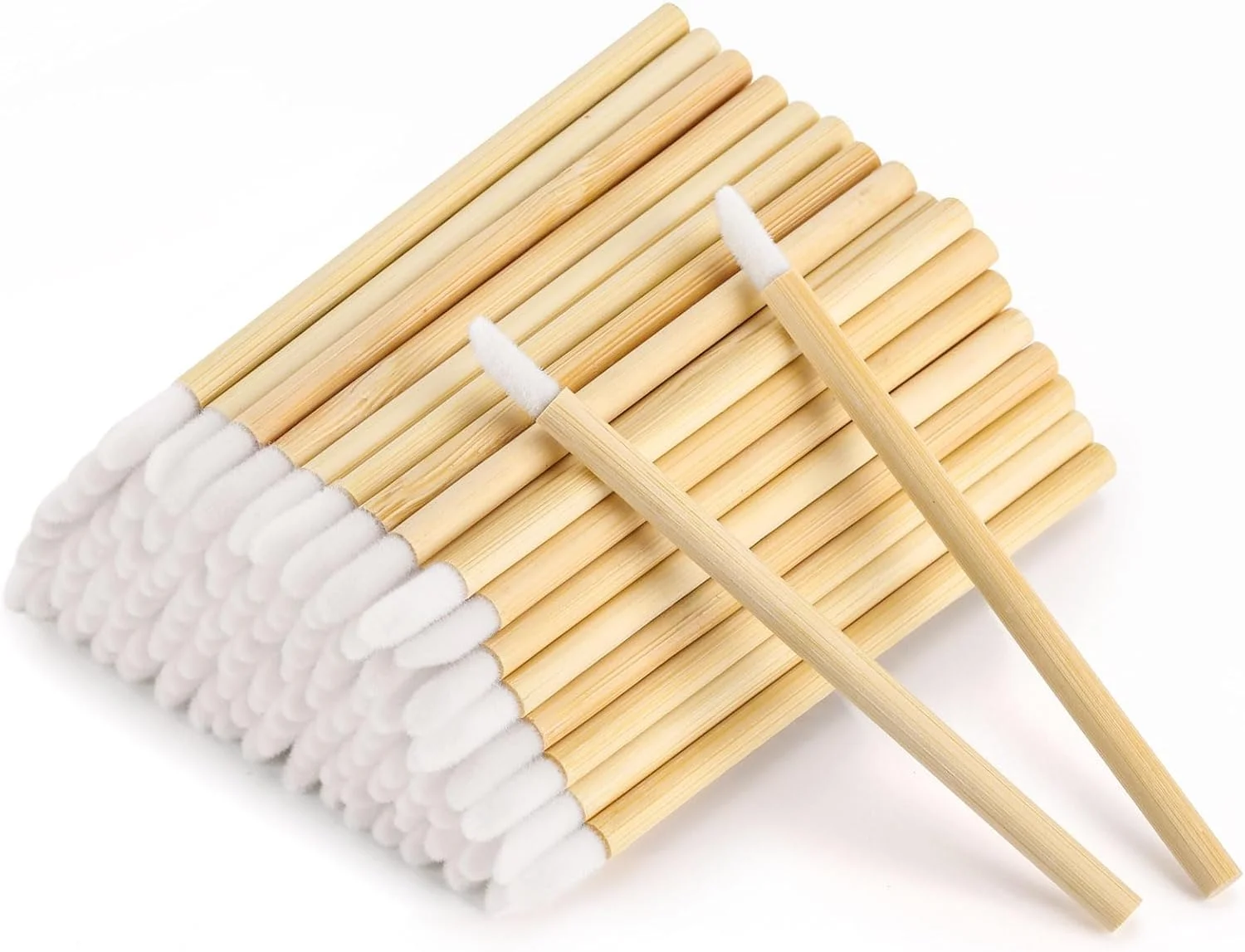 برس لب یکبار مصرف نالاکال با دسته بامبو، ابزار آرایشی اپلیکاتور رژ لب و براق کننده لب، برای استفاده از براق کننده لب، رژ لب، کانسیلر و غیره. شکستن آن آسان نیست، حمل آن آسان است (100 عدد)