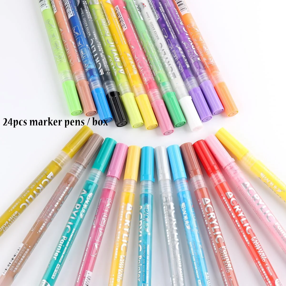 ست ۲۴ رنگ قلم طراحی ناخن، قلم های ماژیکی ضد آب لاک برای ناخن های ژلی، قلم نقاشی ناخن با نوک ظریف، نوک فرانسوی، نقطه گذاری، قلم های برس خطی، کیت حرفه ای تزئین ناخن ست ۲۴ رنگ قلم طراحی ناخن، قلم های ماژیکی ضد آب لاک برای ناخن های ژلی، قلم نقاشی ناخن با نوک ظریف، نوک فرانسوی، نقطه گذاری، قلم های برس خطی، کیت حرفه ای تزئین ناخن