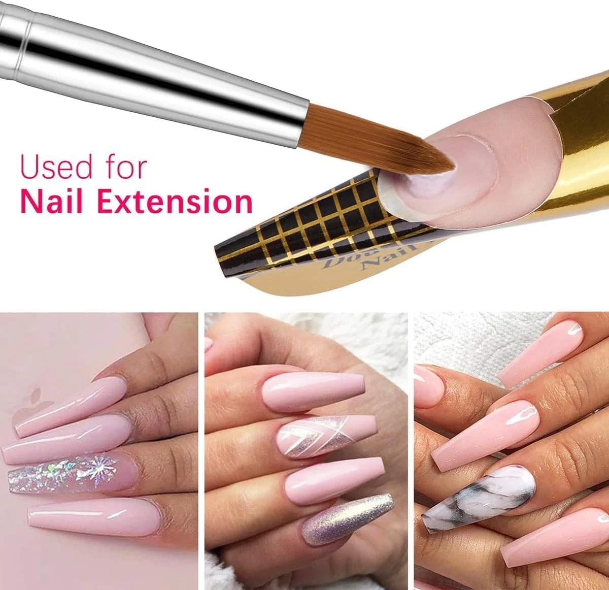 قلم موی کاشت ناخن اکریلیک، موی سمور خالص، گرد و بیضی، قلم موی حرفه ای طراحی ناخن با دسته اکلیلی مایع مخصوص برای استفاده در مانیکور و پدیکور (سایز 8) - 1 عدد قلم موی کاشت ناخن اکریلیک، موی سمور خالص، گرد و بیضی، قلم موی حرفه ای طراحی ناخن با دسته اکلیلی مایع مخصوص برای استفاده در مانیکور و پدیکور (سایز 8) - 1 عدد