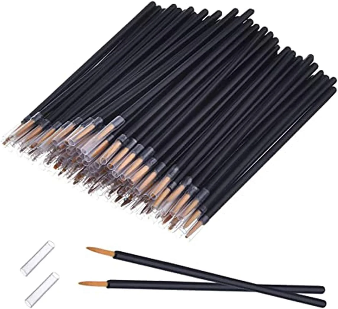 براش آرایشی KASTWAVE، بسته 100 عددی براش یکبار مصرف خط چشم، اپلیکاتور لوازم آرایشی، ابزار آرایش چشم، اپلیکاتور (طلایی)