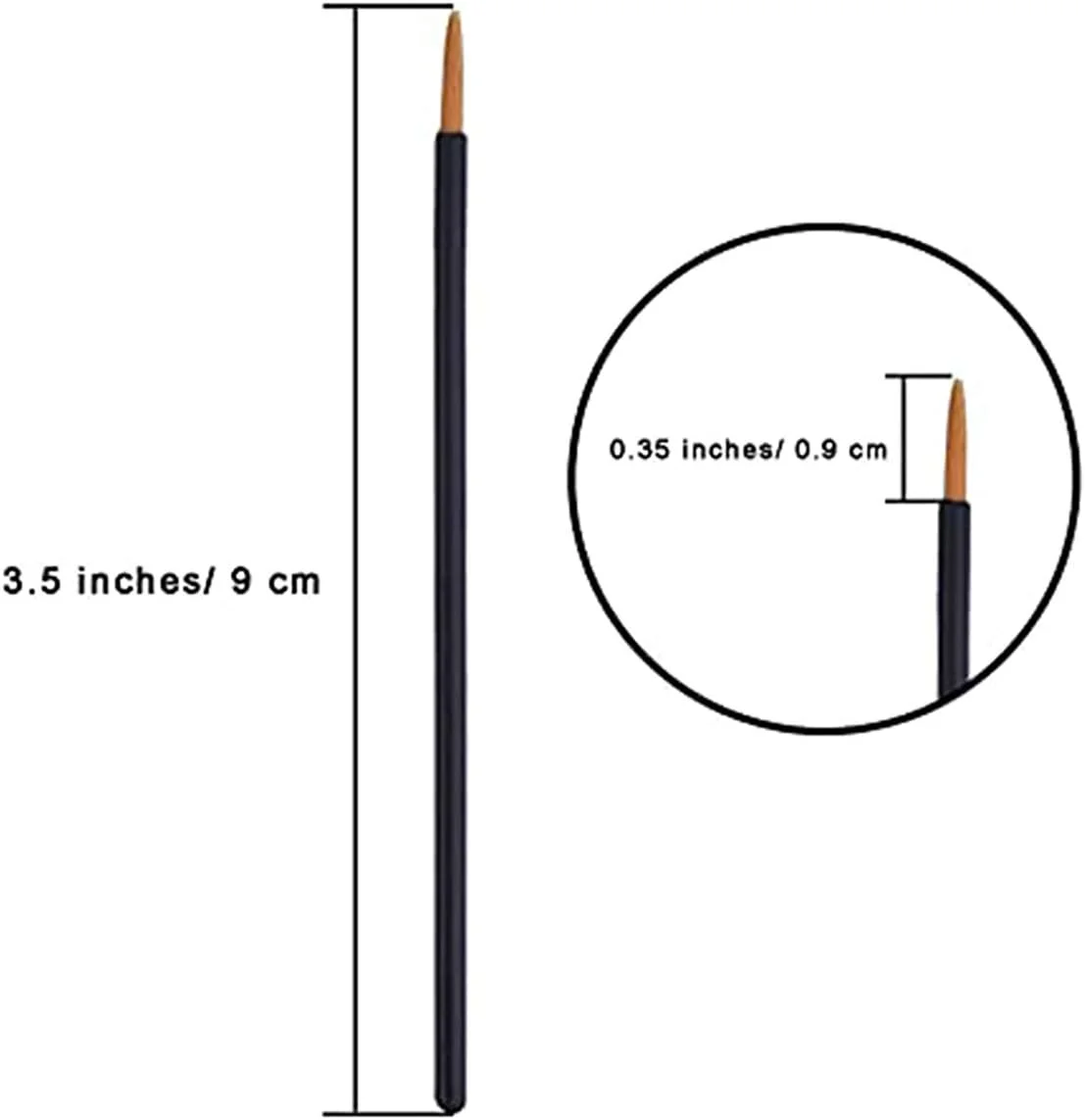 براش آرایشی KASTWAVE، بسته 100 عددی براش یکبار مصرف خط چشم، اپلیکاتور لوازم آرایشی، ابزار آرایش چشم، اپلیکاتور (طلایی)