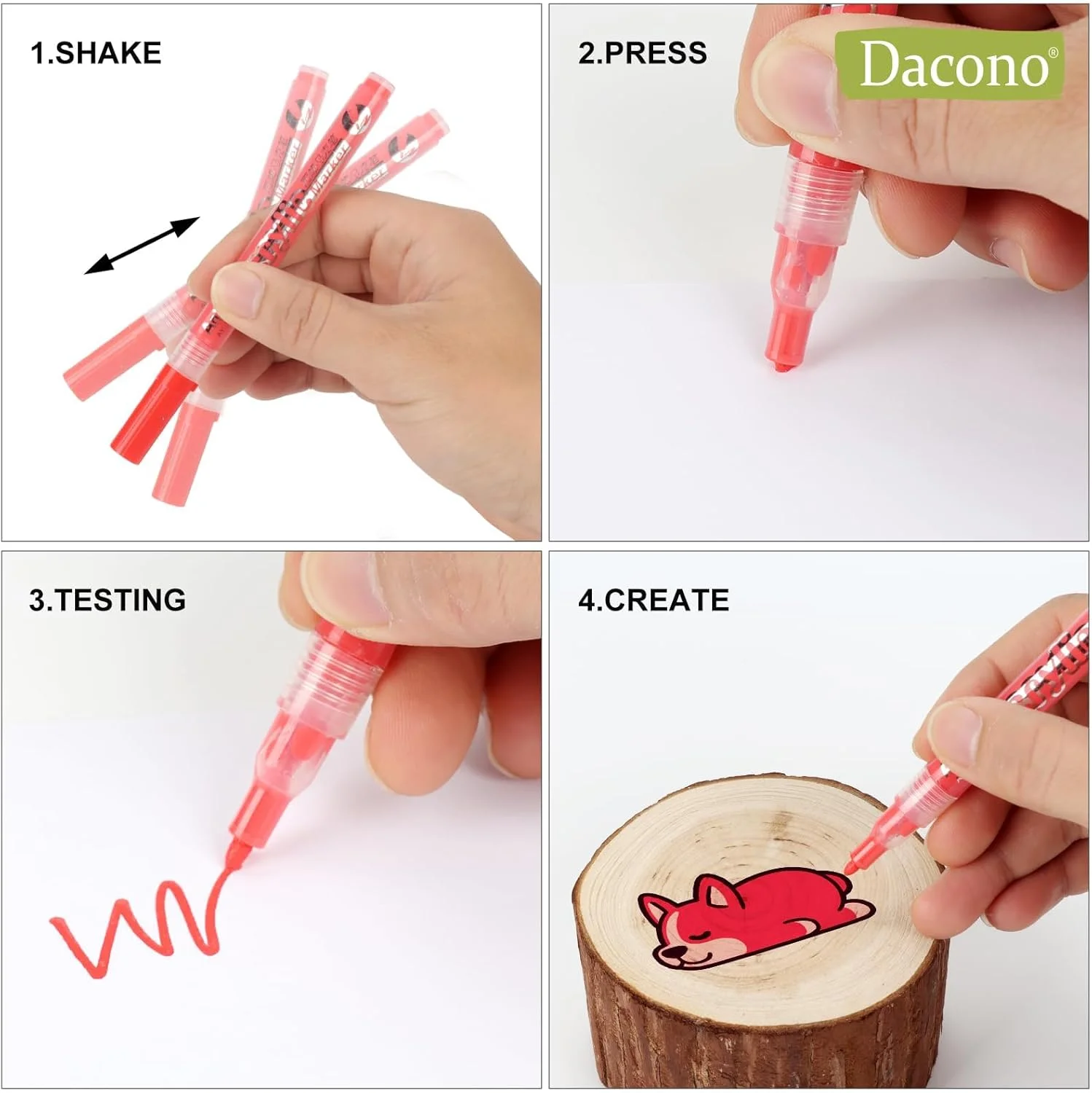 مجموعه ۱۲ رنگی قلم طراحی ناخن، ماژیک رنگ اکریلیک خشک شونده سریع برای طراحی ناخن DIY، قلم های گرافیتی نوک ظریف برای استفاده خانگی