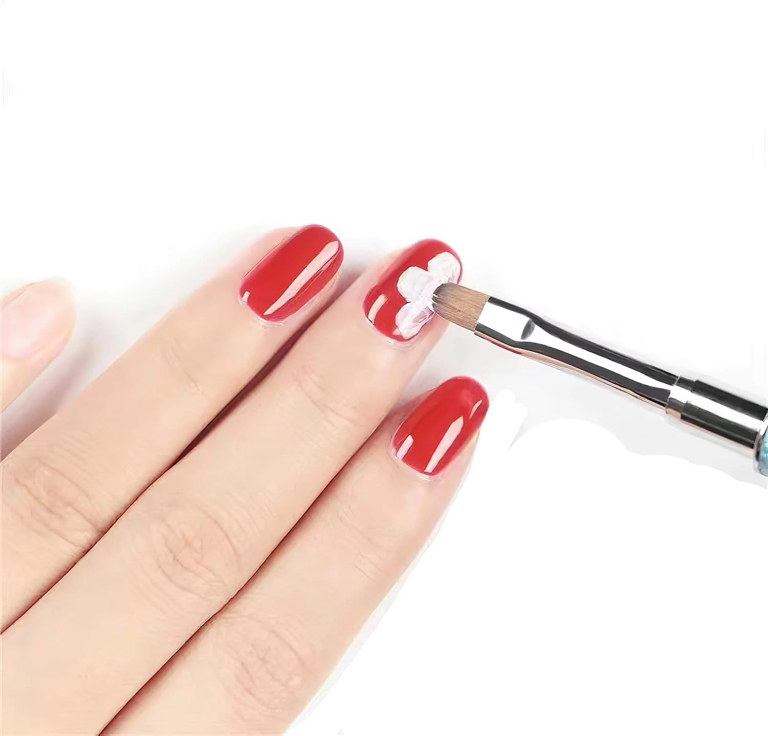 ست 10 عددی قلم موی طراحی ناخن آکریلیک KASTWAVE با موی سمور Kolinsky به همراه درپوش، قلم موی ساخت ناخن و ست قلم موی طراحی ناخن.