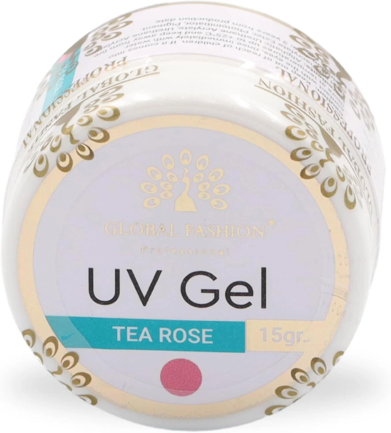 ژل یو وی حرفه ای گلوبال فشن برای کاشت ناخن | (Tea Rose 15g)