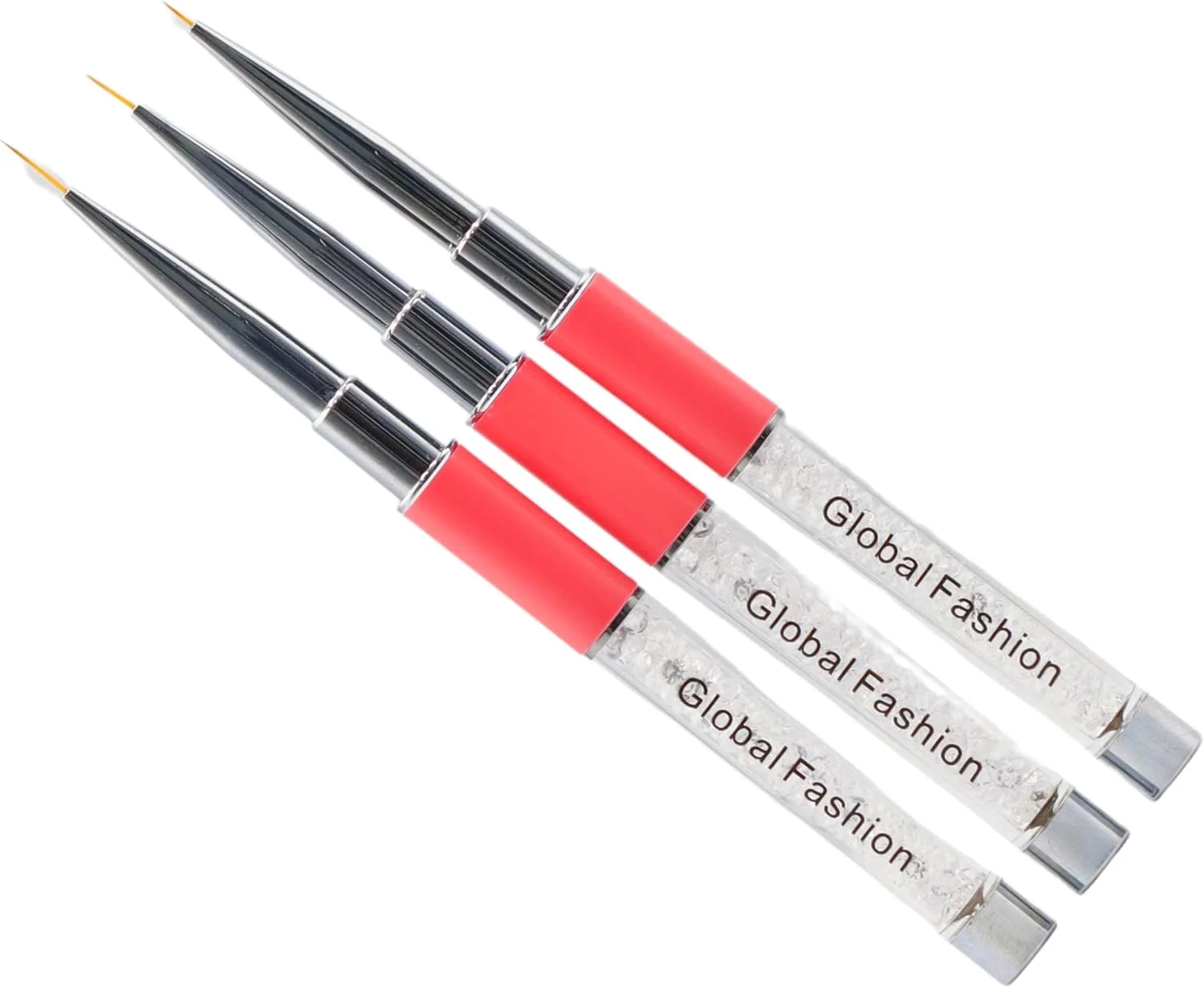 ست قلم موی طراحی حرفه ای و شیک گلوبال فشن (3 سایز) - شفاف