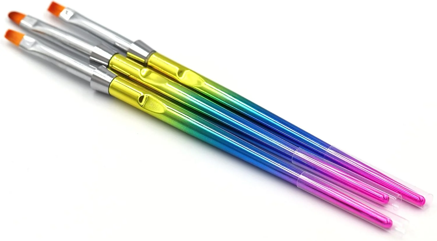 ست قلم موی طراحی ناخن حرفه ای گلوبال فشن با قلم موهای تخت، بیضی و مصنوعی - طراحی های هنری خیره کننده ناخن را در خانه ایجاد کنید (3 عدد، چند رنگ)