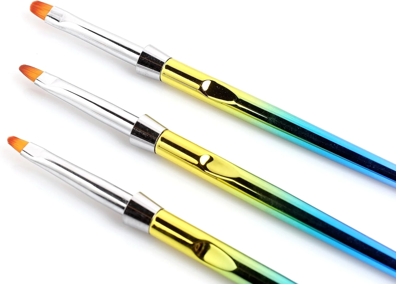 ست قلم موی طراحی ناخن حرفه ای گلوبال فشن با قلم موی بیضی شکل برای ژل یو وی - طراحی های هنری خیره کننده ناخن را در خانه ایجاد کنید (3 عدد، چند رنگ)