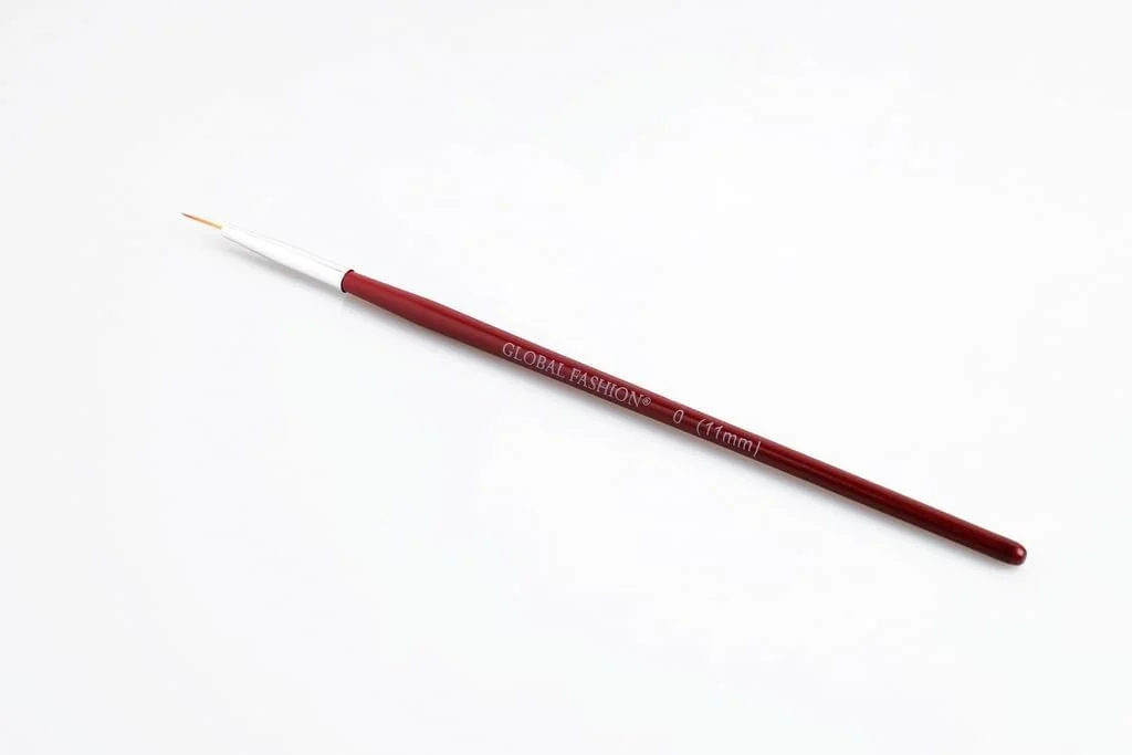 مجموعه 5 عددی قلمو طراحی ناخن حرفه ای گلوبال فشن | قلموهای ظریف و قلموهای بافت سه بعدی | ایجاد طرح های خیره کننده ناخن | (11 میلی متر)